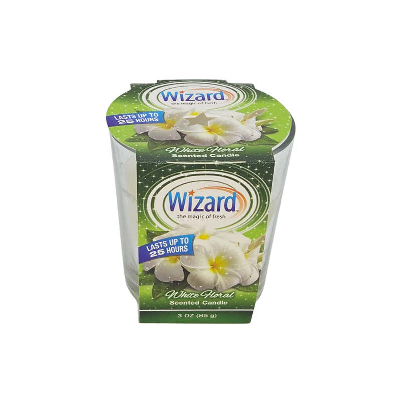 Wizard Scented Candle 3oz-White Floral 12/cs
