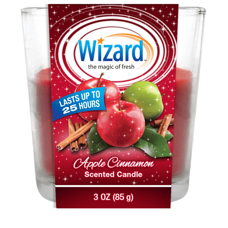 Wizard Scented Candle 3oz-Apple Cinnamon 12/cs