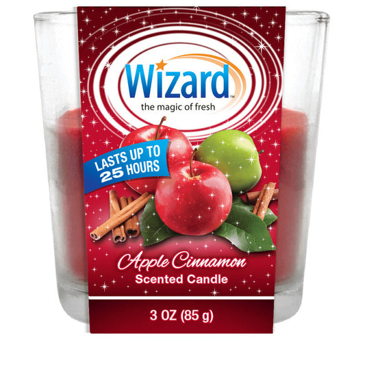 Wizard Scented Candle 3oz-Apple Cinnamon 12/cs