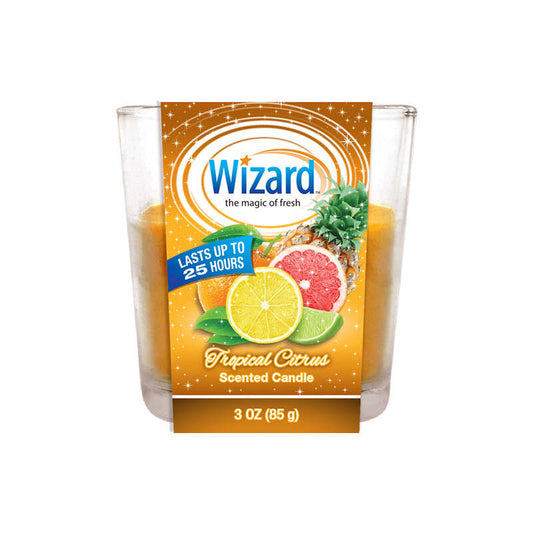 Wizard Scented Candle 3oz-Tropical Citrus 12/cs