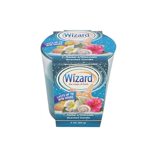 Wizard Scented Candle 3oz-Ocean Blossom 12/cs