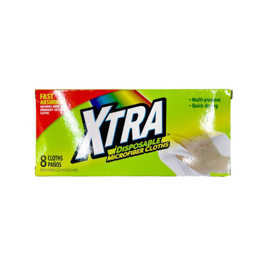 Xtra 8ct Disposabel Microfibber Cloth In The Box -White. (24/cs)