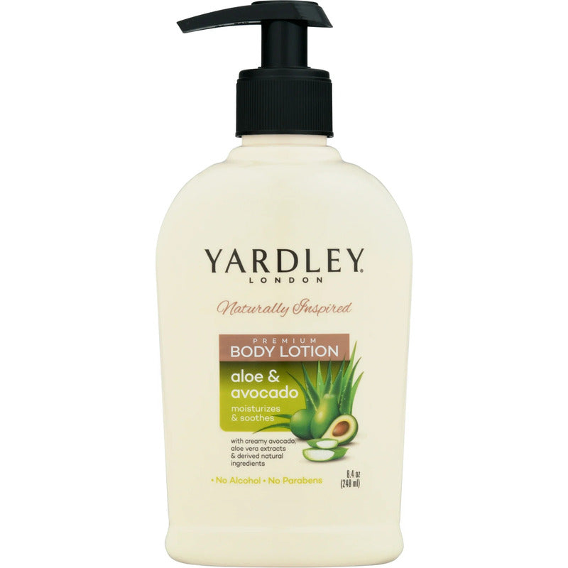 Yardley Body Lotion 8.4oz With Pump-Aloe & Avocado 12/cs