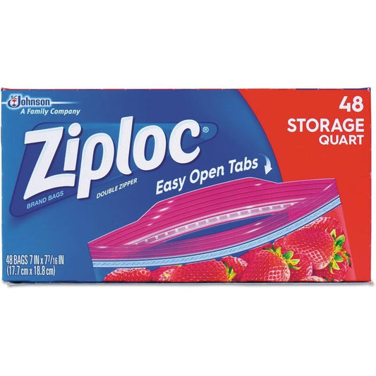 Ziploc Storage Bag 48ct-Quart 9/cs