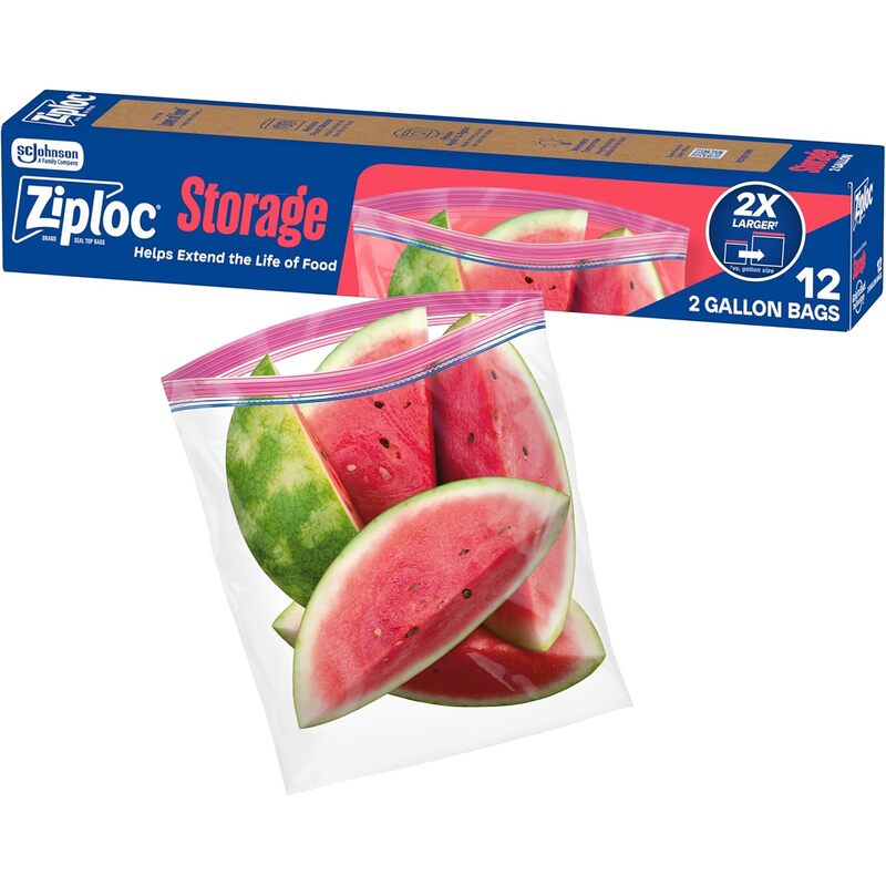 Ziploc Storage Bag 12ct- 2 Gallon 9/cs