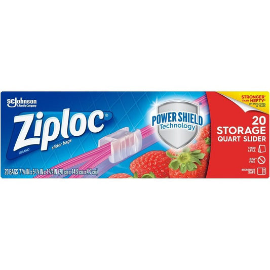 Ziploc Slider Storage Bag 20ct-Slider Quarter 12/cs