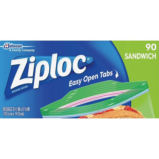 Ziploc 90ct Sandwich Bag 12/cs